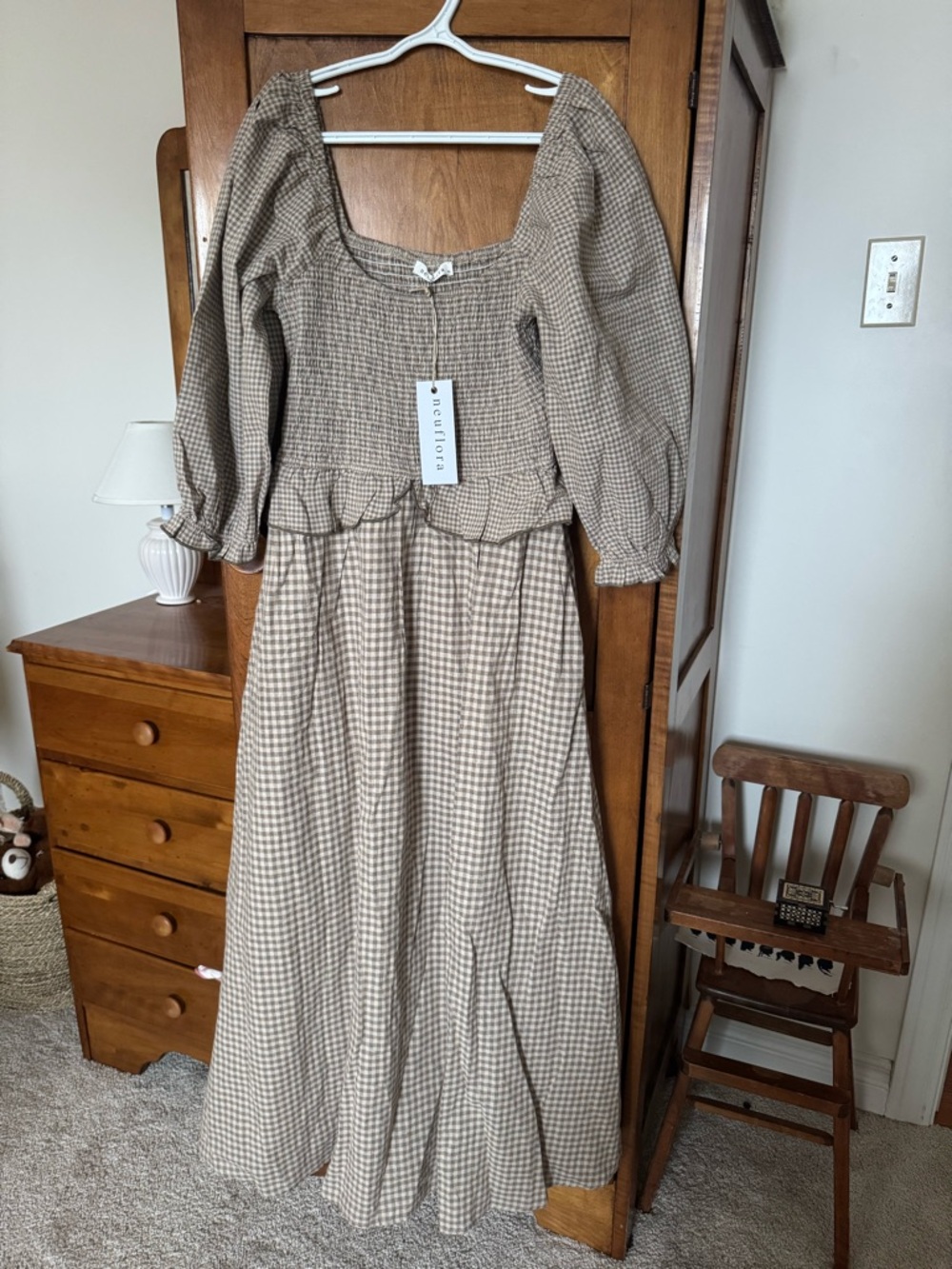 Neuflora Etta brown gingham